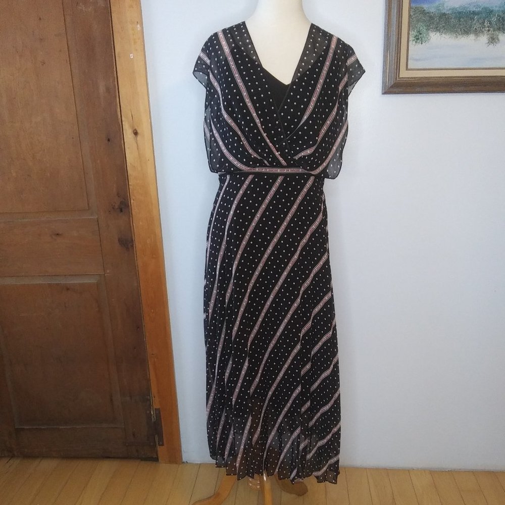 Sandro Paris Keep On Dancing Printed Chiffon Dress sz Euro sz 40 US medium